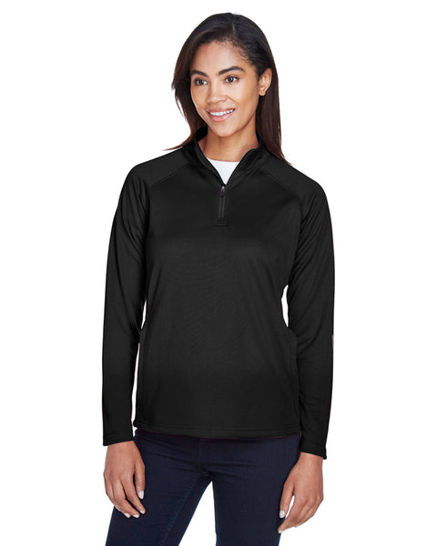 Devon & Jones Adult Bristol Sweater Fleece Quarter-Zip Women's